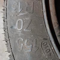 COPPIA di ruote R13 con gomme invernali 155 / 70