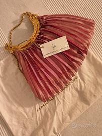 pochette seta rosa lurex Maddalena Marconi