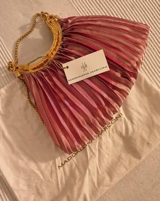 pochette seta rosa lurex Maddalena Marconi