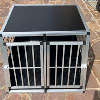 Kennel doppio in alluminio e legno-NUOVO