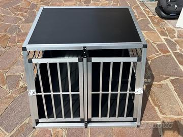 Kennel doppio in alluminio e legno-NUOVO