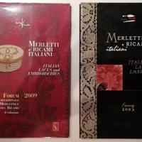 Ricamo filo patchwork riviste libri