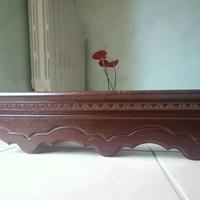 Mantovana in legno smerlato e intagliato, vintage