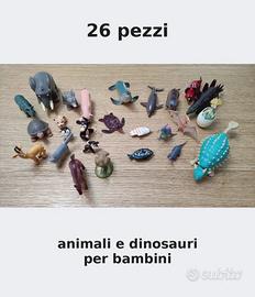 Lotto 26 animali e dinosauri misti per bambini