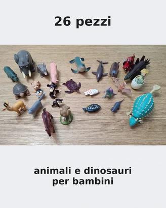 Lotto 26 animali e dinosauri misti per bambini