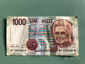 1000 lire Montessori