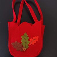 borsa feltro bag borsetta arancio