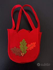 borsa feltro bag borsetta arancio