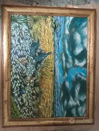 Dipinto raffigurante una canzone di Fabrizio De An