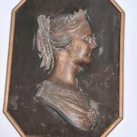 busti bronzi re e regina di pregio