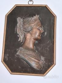 busti bronzi re e regina di pregio