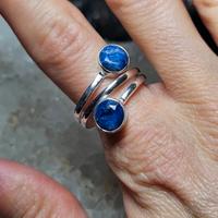 Anello  in argento 925 e zaffiri naturali 