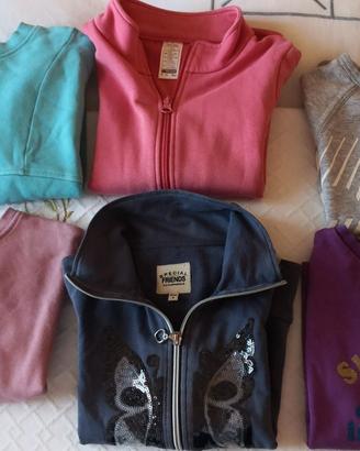 Lotto 6 capi bambina, felpe e maglia, OVS, H&M etc