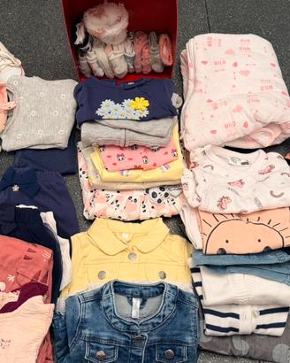 Stock 50 pezzi abbigliamento bambina 0-6 mesi (3)