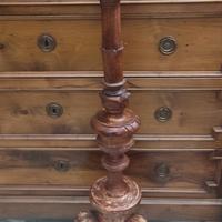 Base Monumentale Candeliere Legno Intagliato