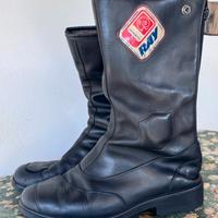 Stivali moto Ray in cuoio nero