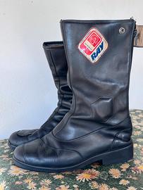 Stivali moto Ray in cuoio nero