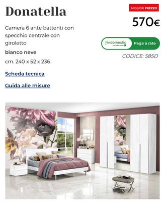 Camera da letto Donatella