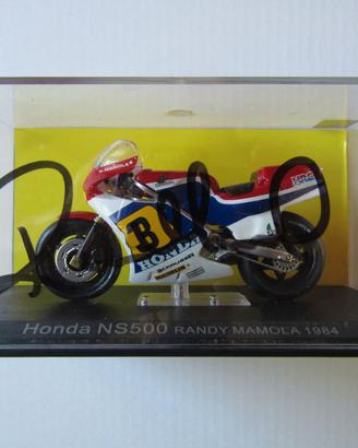 Modellino Honda 500 con autografo R. Mamola