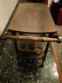 carrello bottiglie in legno vintage