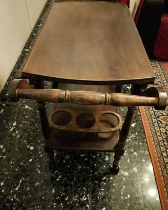 carrello bottiglie in legno vintage