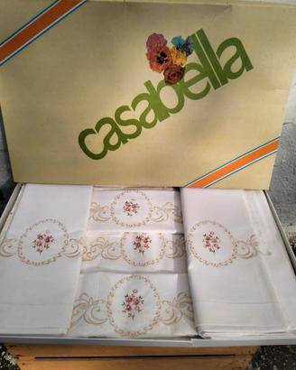 Lenzuola ricamate Casabella nuove