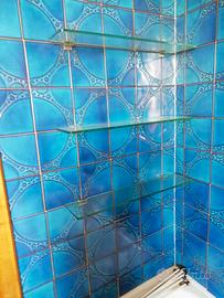 Tre mensole in vetro 60x13 cm