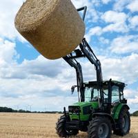Deutz 5080 caricatore frontale con forche e benda