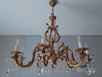 lampadario ottone