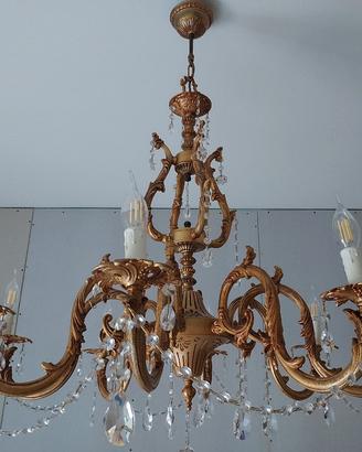 lampadario ottone