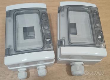 2 Centralini IP65 Gewiss 4 moduli GW40101 con PG