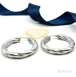 ORECCHINI CERCHIO ACCIAIO DONNA GRANDI
