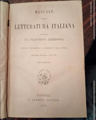 Manuale della Letteratura Italiana 