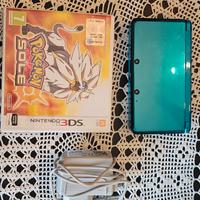 nintendo 3ds verde acqua con gioco