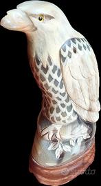 Scultura giapponese di falco 22 cm