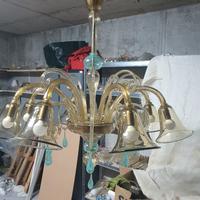 lampadario in vetro di murano a 8 punti luce 