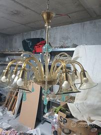 lampadario in vetro di murano a 8 punti luce 