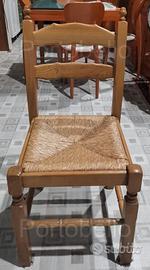 Codice: 267165 SET 6 SEDIE CON SEDUTA IMPAGLIATA