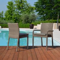 Sedia per esterni in rattan sintetico