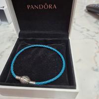 braccialetto pelle colore turchese 