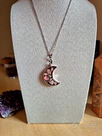 collana Luna con fiori essicati 