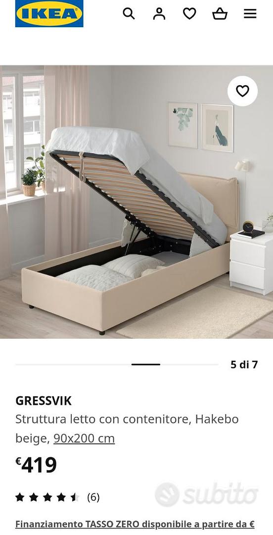Struttura letto IKEA con contenitore - Arredamento e Casalinghi In vendita  a Caserta