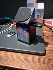 sveglia multifunzione caricatore wirless magnetico