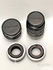 Canon obiettivi FL 28mm 135mm anelli prolunga