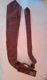 Lanvin cravatta violetto e oro in seta