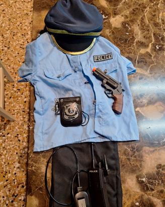 VESTITO POLIZIOTTO 5/6 ANNI