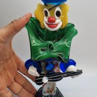 Pagliaccio in vetro di murano cm 26,5