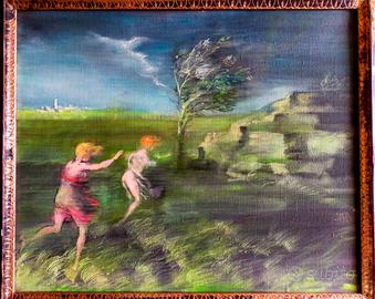 Alberto Sughi, olio di tela