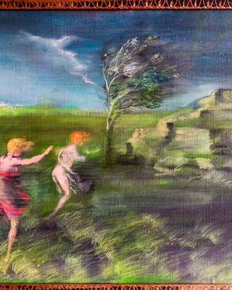 Alberto Sughi, olio su tela