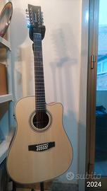 chitarra 12 corde GOLDWOOD supporto e tracolla
